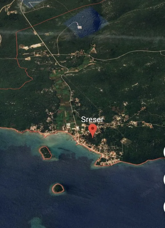 Zemljište 1039 m² u Sreseru s pogledom na Korčulu i Mljet